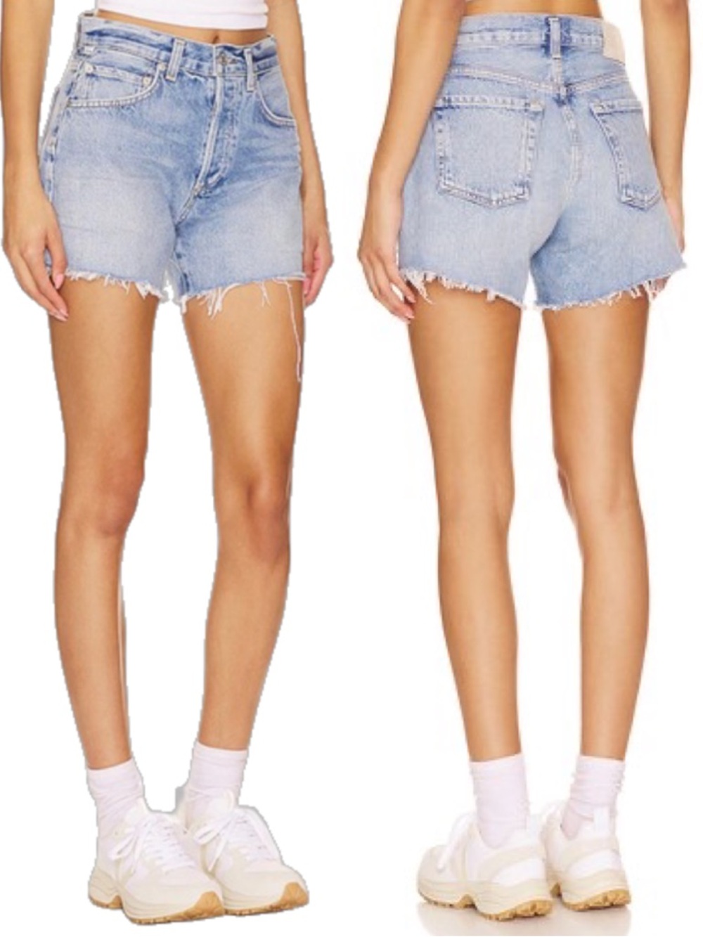 Citizens of Humanity Premium Vintage Annabelle Long Denim Shorts Light Wash 27